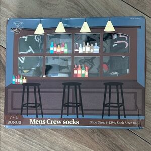 NIB Men's On Holiday Cocktail Crew Socks 8 Pack